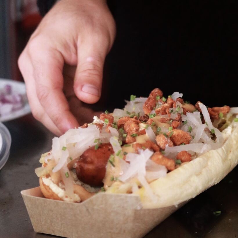 Loaded hot dog