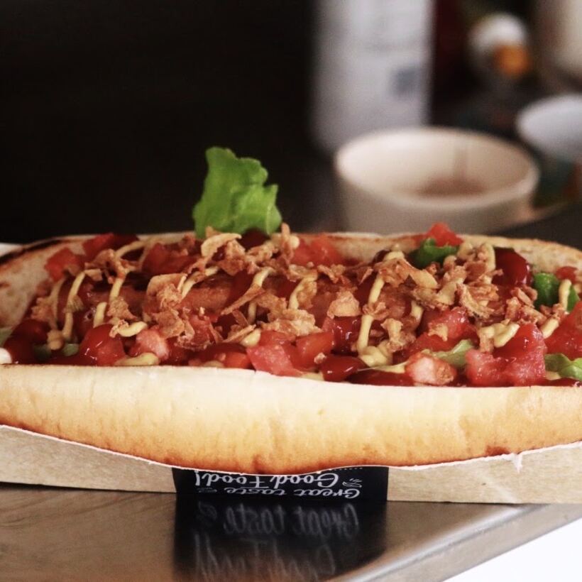Loaded hot dog